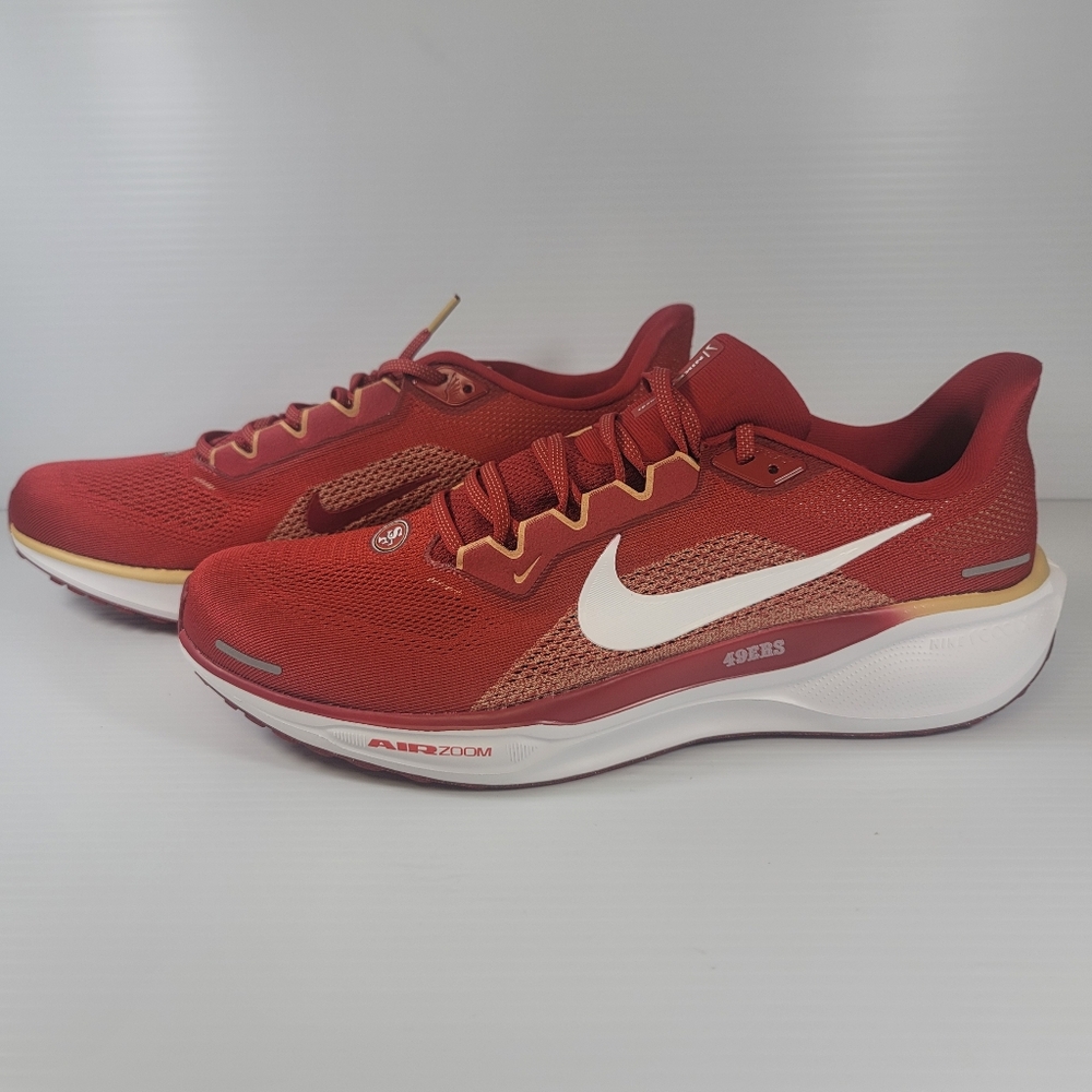 Nike San Francisco 49ers Red Air Zoom Pegasus 41 Mens Size 13 Shoes FZ5070-600 - Picture 2 of 10